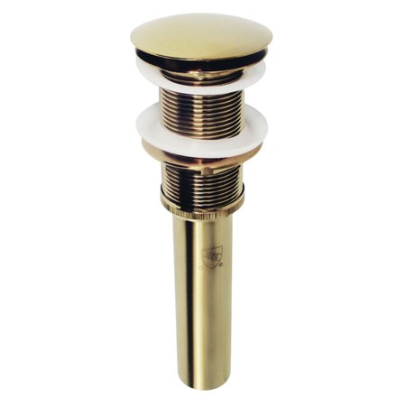 KINGSTON BRASS Push PopUp Bathroom Sink Drain without Overflow, Polished Brass EV8312